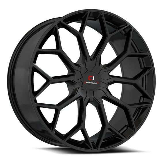 22x8.5 Cavallo CLV-44 Gloss Black Wheel 5x4.5/5x120 (38mm)