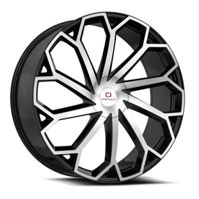 22x8.5 Cavallo CLV-51 Gloss Black & Machined Wheel 5x112/5x4.5 (38mm)