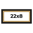 thumbnail image 1 of 22x8 Frame Gold Real Wood Picture Frame Width 2.25 Inches | Interior Frame Depth 0.5 Inches |, 1 of 8