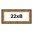 thumbnail image 1 of 22x8 Frame Vintage Gold Solid Wood Picture Frame | 2.5 Inch Moulding Width | Ornate Bronze Museo, 1 of 8