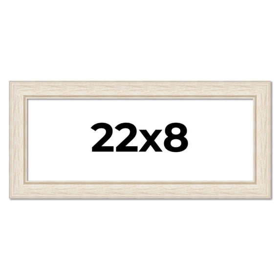 22x8 Frame White Real Wood Picture Frame Width 1.75 inches | Interior Frame Depth 0.5 inches |