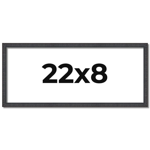 22x8 Rustic Brown Real Wood Picture Frame Width 0.75 inches | Interior Frame Depth 0.5 inches |
