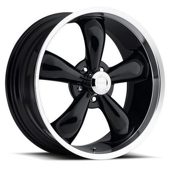 22x9.5 American Muscle 142 Legend 5 Black Machined Wheel 5x115 (18mm)