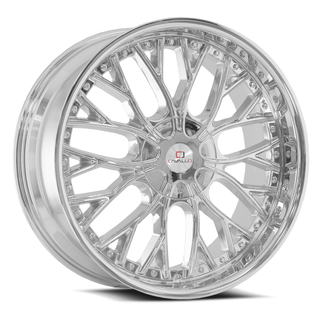 22x9.5 Cavallo CLV-33 Nano Chrome Wheel 5x115/5x120 (15mm)