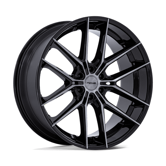 22x9.5 Niche NC280 Prodigy 6 Gloss Black Dark Tinted Clear Wheel 6x135 (25mm)