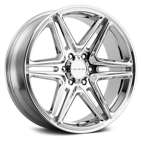22x9.5 Vision 476 Wedge Chrome Wheel 5x5.5 (8mm)