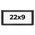thumbnail image 1 of 22x9 Frame Black Charcoal Grey Wood Textured Picture Frame | 0.75 Inch Moulding Width | Gunmetal, 1 of 8