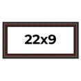 thumbnail image 1 of 22x9 Frame Brown Round Mahogany Solid Wood Picture Frame | 1.625 Inch Moulding Width | with UV, 1 of 8
