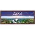 thumbnail image 1 of 22x9 Frame Brown Solid Wood Picture Frame Width 0.75 Inches | Interior Frame Depth 0.5 Inches |, 1 of 8