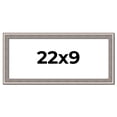 thumbnail image 1 of 22x9 Frame Grey Real Wood Picture Frame Width 1.25 inches | Interior Frame Depth 0.5 inches | Hans, 1 of 8
