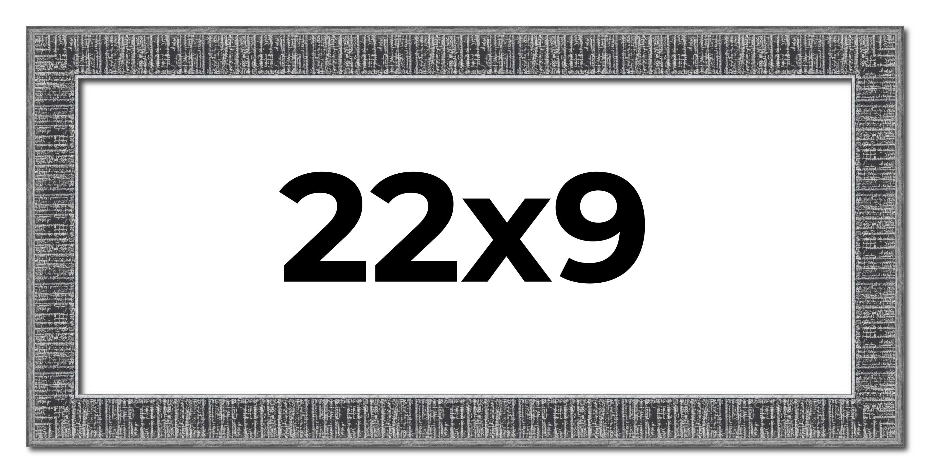 22x9 Frame Silver Black Rustic Sonoma Solid Wood Picture Frame | 1.5 ...