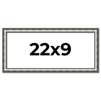 22x9 Frame Silver Real Wood Picture Frame Width 1.125 Inches | Interior Frame Depth 0.5 Inches |