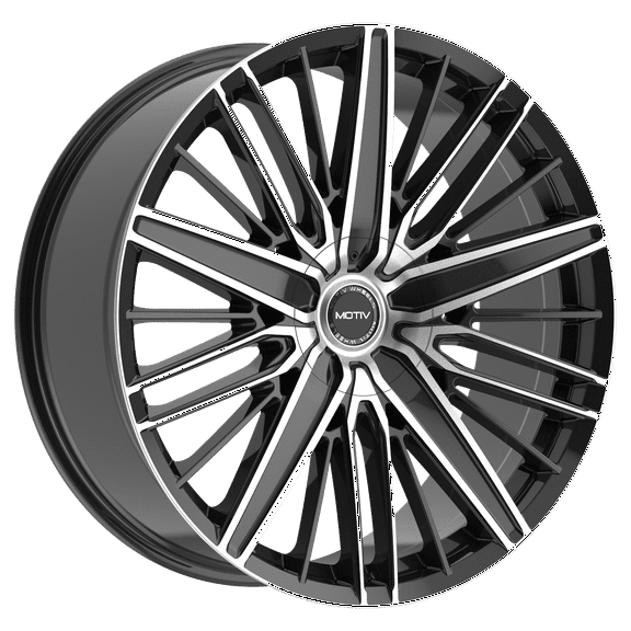 22x9 Motiv 443MB Valor Gloss Black Machined Wheel 5x115/5x120 (15mm)