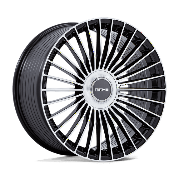 22x9 Niche NC282 Serene Gloss Black W/ Machined Face Wheel 5x4.25/5x4.5 (38mm)