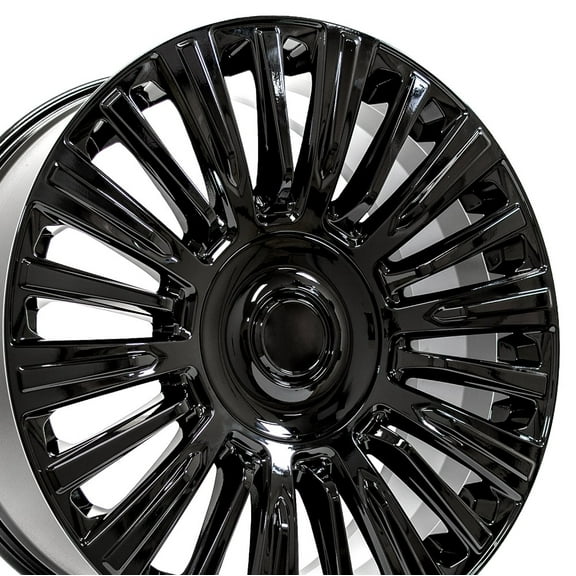 OE Wheels CA92 22 Inch Rim Fits Escalade Premium Luxury Platimum Style 6x139.7 22x9 Gloss Black - Hollander 4876 (1)