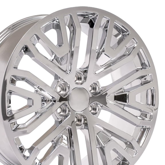 OE Wheels CV37 22 Inch Rim Fits Sierra 1500 Style 6x139.7 22x9 Chrome - Hollander 5906 (1)