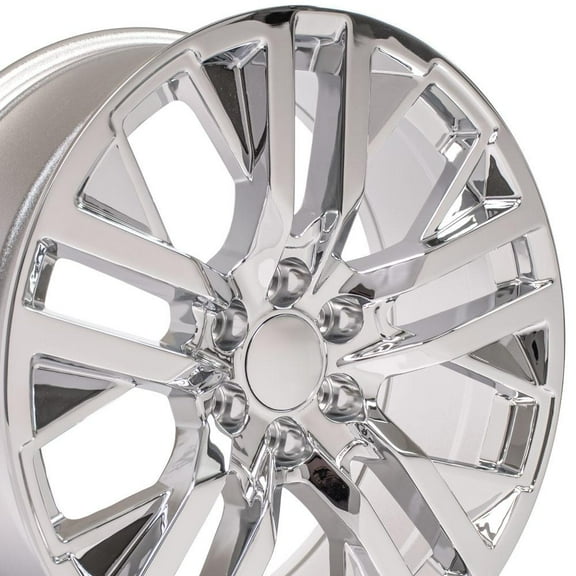 OE Wheels CV38 22 Inch Rim Fits Sierra 1500 Style 6x139.7 22x9 Chrome - Hollander 5903 (1)