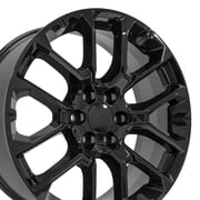 Single1 OE Wheels CV67 22x9 Gloss Black Rim 6x139.7 28ET