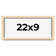 thumbnail image 1 of 22x9 Shadow Box Frame Brown | 0.875 Inches Deep Real Wood Contemporary Shadowbox Display Frame | UV, 1 of 5