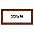thumbnail image 1 of 22x9 Walnut Brown Veneer Real Wood Picture Frame Width 1.75 inches | Interior Frame Depth 0.5, 1 of 8