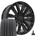 thumbnail image 1 of OE Wheels CA91 22 Inch Rims and Tires Fit Escalade Sport Style 6x139.7 22x9 Gloss Black - Hollander 4869 - Dueler H/L Alenza 285/45-22 (Set of 4), 1 of 5