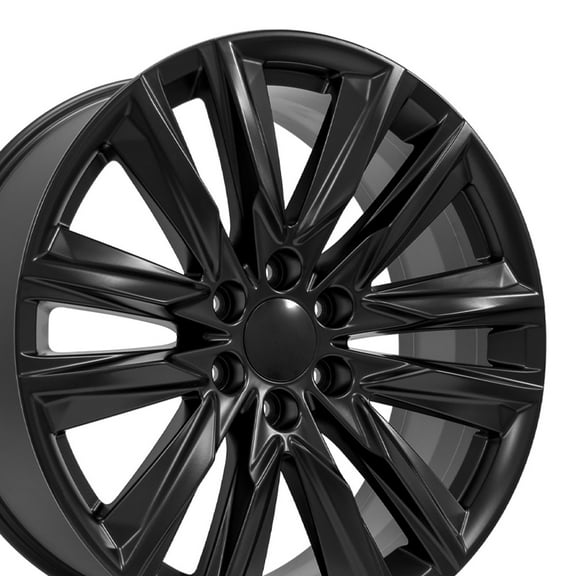 OE Wheels CA91 22 Inch Rims Fit Escalade Sport Style 6x139.7 22x9 Satin Black - Hollander 4869 (Set of 4)