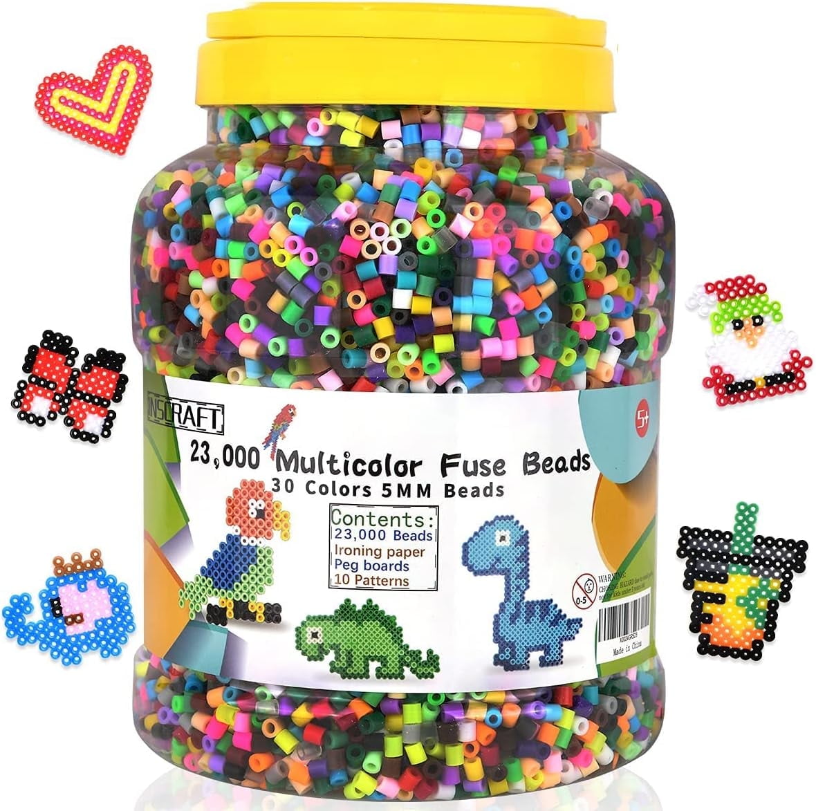 Perler Beads Fuse Beads Kit Of 1500 Large 10MM Melty Beads Perfect