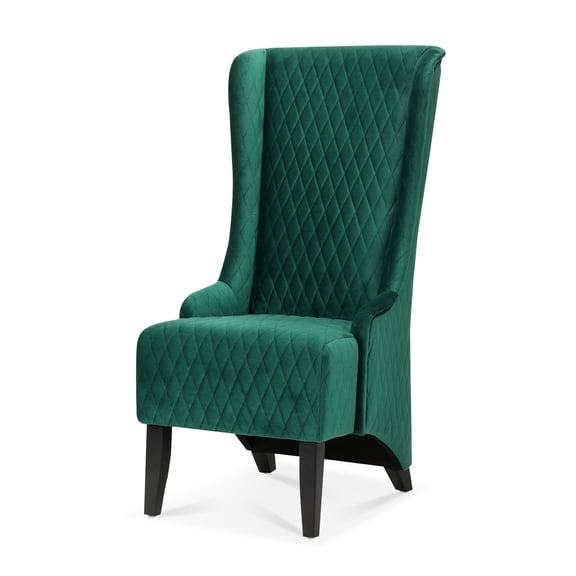 23.03" Wide High-Back Velvet Accent Chair, Comfy High Wingback Chair, Living Room Chair with Soft Padded & Wooden Legs, Modern Side Chair for Living R - Sofa Couch