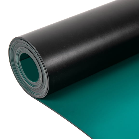 23*118in PC Building Rubber Anti Static Mat Green Grounding Roll ESD Floor Mat For Table