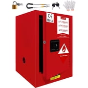 23" 18.11" 18.11" Industrial Fireproof Flammable Liquid Storage Cabinet, Single Door Explosion Proof Chemical Safety Cabinet for Factory Hazardous Material Storage