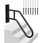 23.2 Inch Outdoor Steps Stair Railing, 1 to 3 Steps Stairs Wall Mounted Handrail for The Elderly, Kids, Disabled, Pregnant Women