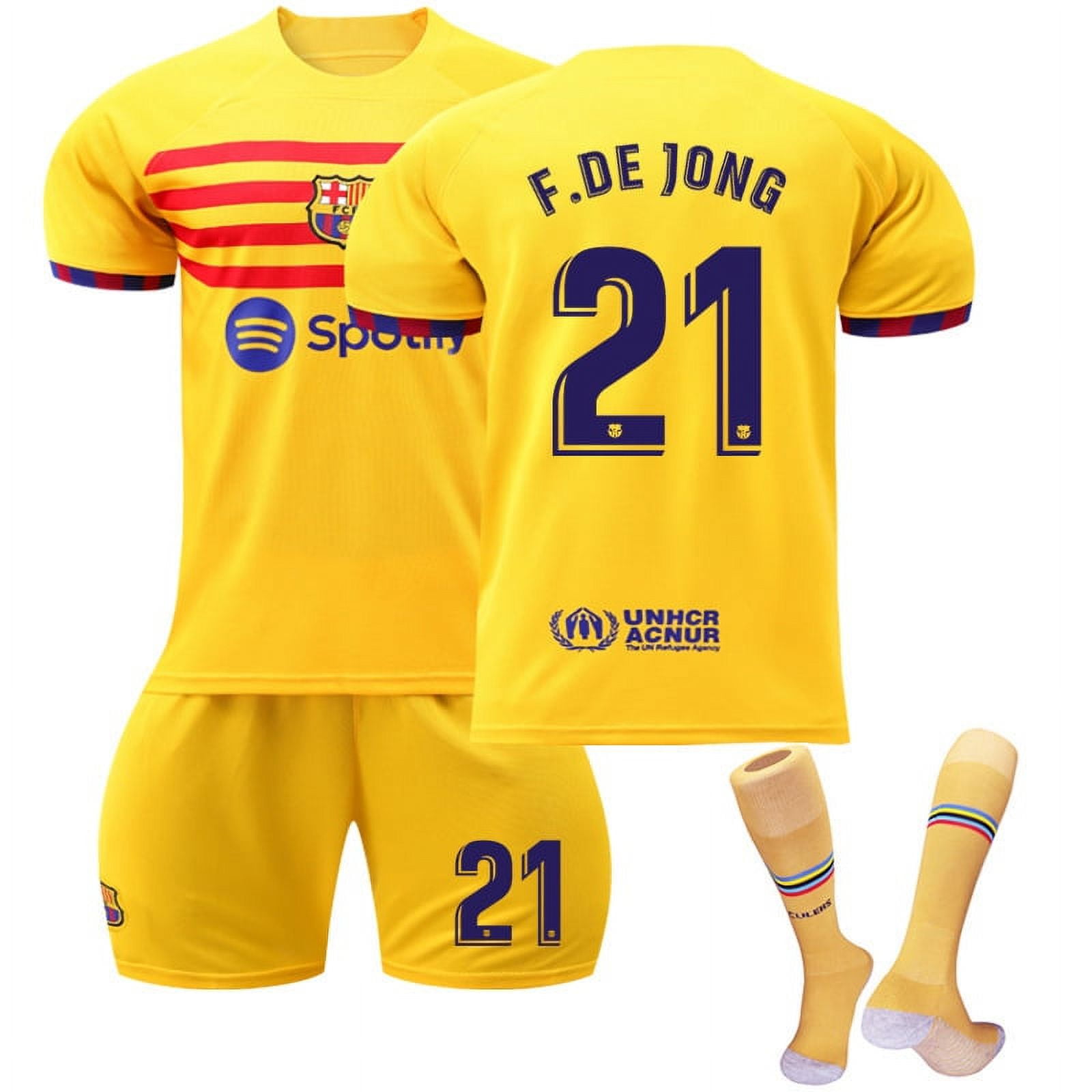 23/24 Barca 3rd Away Soccer Activewear No.21 F.DE.JONG Fans Training ...