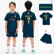 23/24 Kids Soccer Jersey CR7 Al-Nassr Soccer Kit Football Uniform 7 Ronaldo Children Football Uniform Training Suits