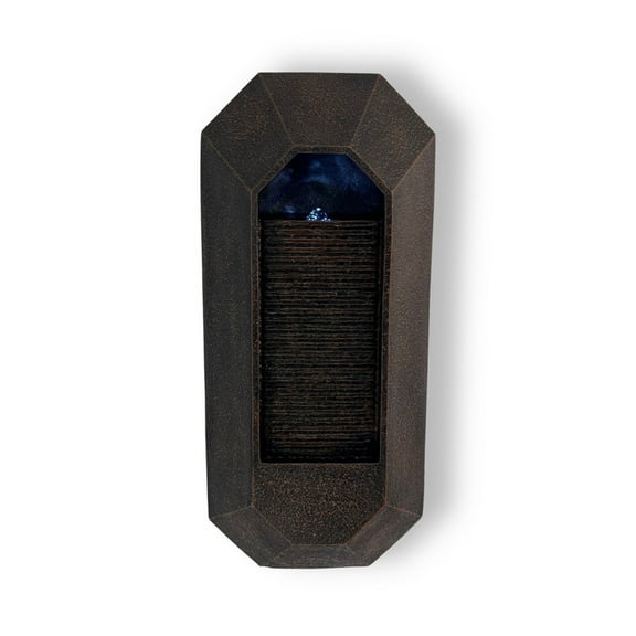 23.3" H Brown Wall Fountain with LED Light