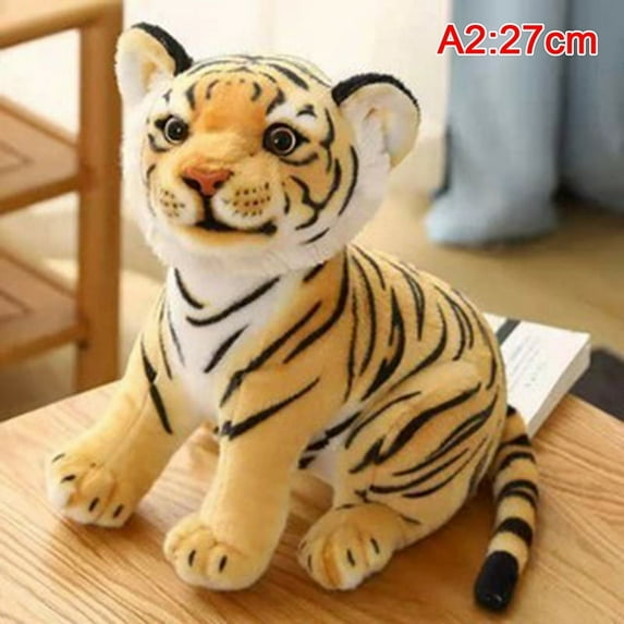 23-33cm Cute lifelike Tiger Stuffed Animals White Tigers Plush Toy Real-life Wil