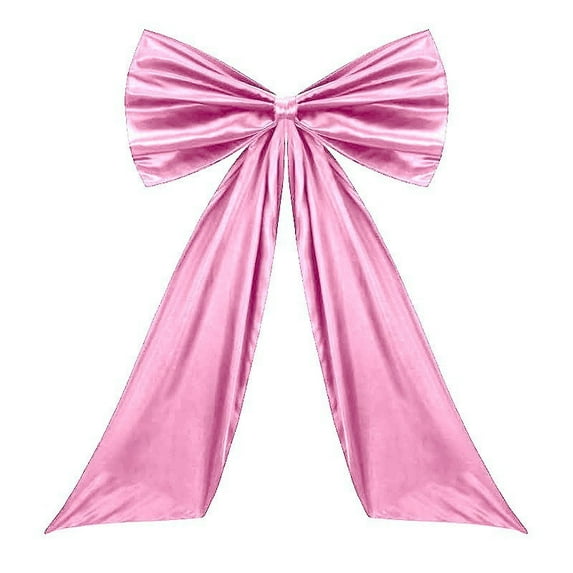 23×40Inch Pink Large Satin Christmas Bow Wall Decor, Oversized Bow for Bedroom, Party & Wedding Backdrop, Home Decor Accent & Christmas Decoration