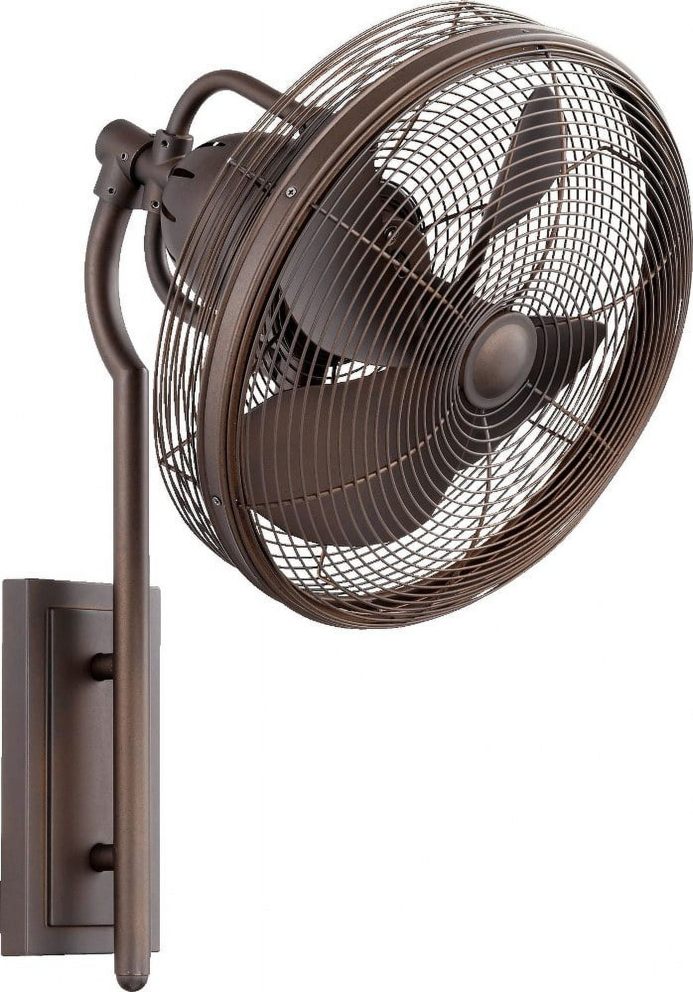 Oiled Bronze 23.5 Inch Wall Mounted Patio Fan