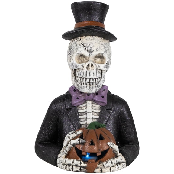 Northlight LED Lighted Skeleton with Jack-O-Lantern Halloween Decoration - 23.5"