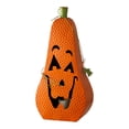 thumbnail image 1 of 23.5" Orange and Black Halloween Metal Jack O Lantern with LED Pillar Decor, 1 of 6