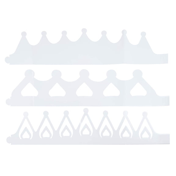 23.5" White Paper Crowns by Creatology  Assorted DIY Crown Designs for Kids Crafts - Parties & Classrooms - 24 Pack