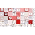 thumbnail image 1 of 23.5" X 44" Panel Medley Nifty Nurses Panel Nursing Cartoon-Look Women Portraits Medical Supplies Hats Red Cotton Fabric Panel (692-006), 1 of 1