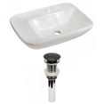thumbnail image 1 of 23.5 in. Above Counter White Vessel Set for 1 Hole Center Faucet, 1 of 1