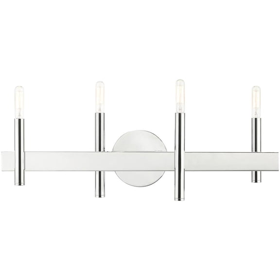 23.5 inch 4 Light Polished Chrome Bathroom Vanity light fixture with Steel base material