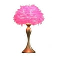 thumbnail image 1 of 23.5 x 15.5 x 15.56 in. Glam Hot Pink Feather & Gold Table Lamp, 1 of 1