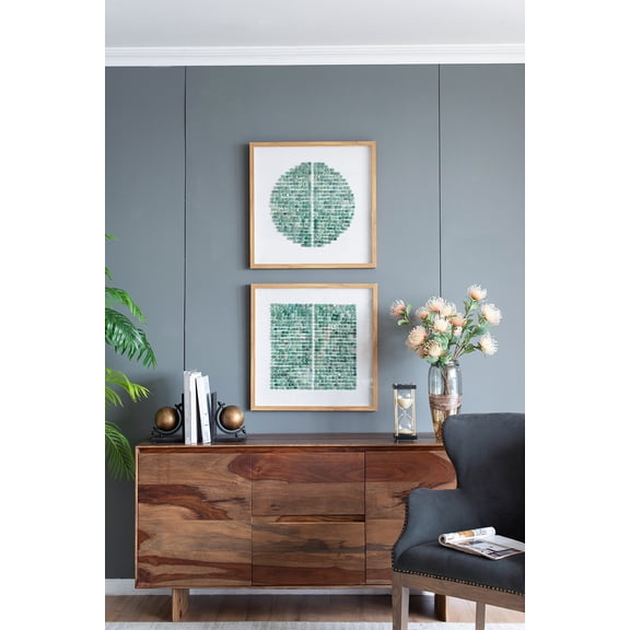 23.5" x 23.5" Elos Stone Shadow Boxes Wall Art, Set of 2