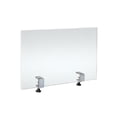 thumbnail image 1 of 23.5" x 31.5" Acrylic Protective Shield with Metal Counter Edge Clamp. Plexiglass Protection., 1 of 7