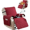 thumbnail image 1 of 23.6'' 100% Waterproof Recliner Chair Cover, Non Slip Covers for Recliner Chair with Pocket, Washable Reclining Chair/Furniture Protector for Kids, Pets(Wine), 1 of 7