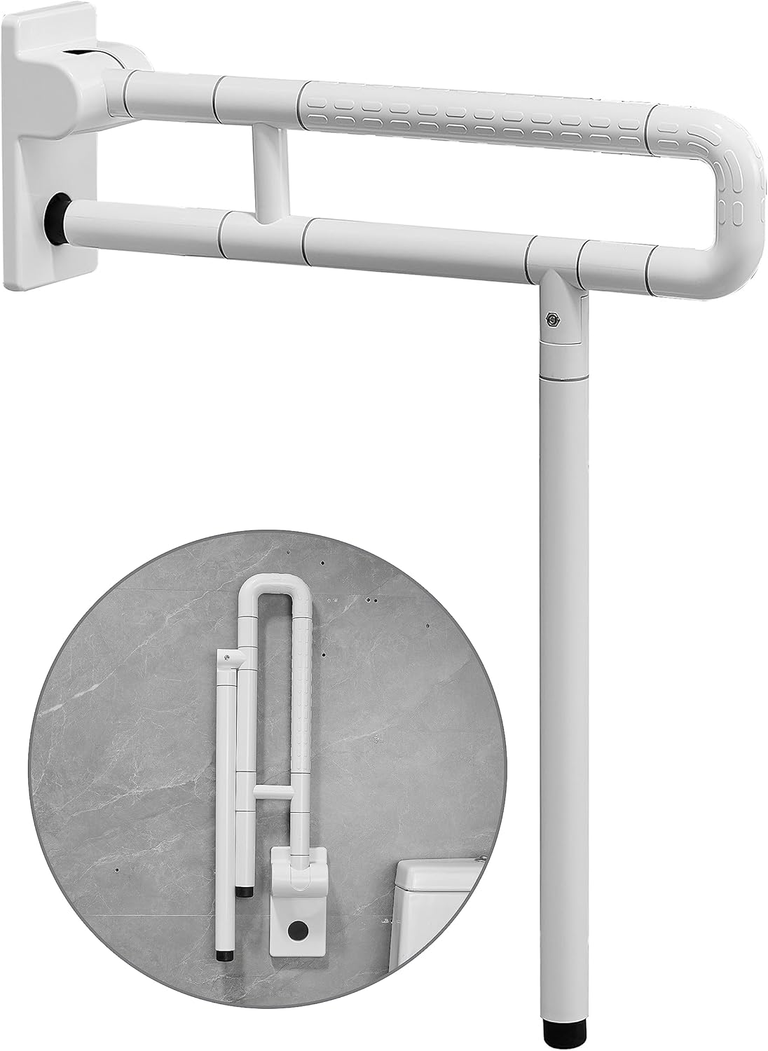 23.6 * 27.5 INCH Medical Toilet Grab Bar Reinforced ABSSteel Structure