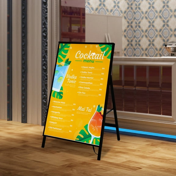 23.6*35.4in LED Light Movie Poster Frame Standing Light Sign Advertising Display Rectangular Floor Standing