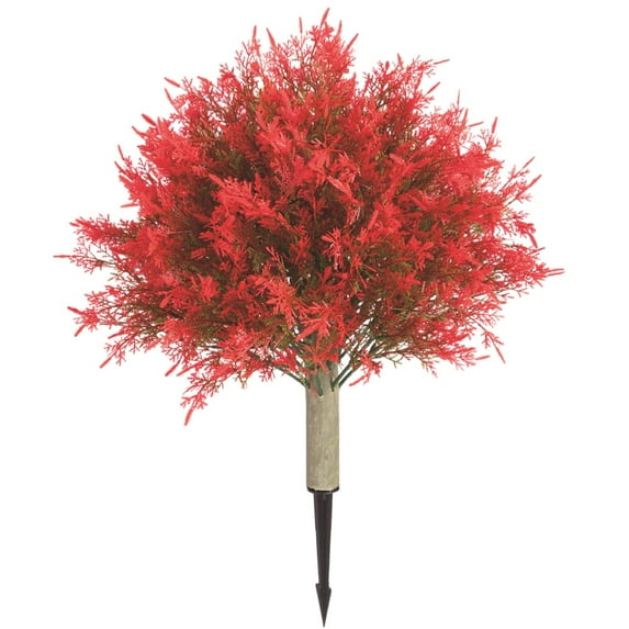 23.6" Artificial Topiary Trees with Ground Spike - UV Resistant Cedar Bushes for Indoor/Outdoor Decor - Realistic for Porch, Garden, Office & Farmhouse